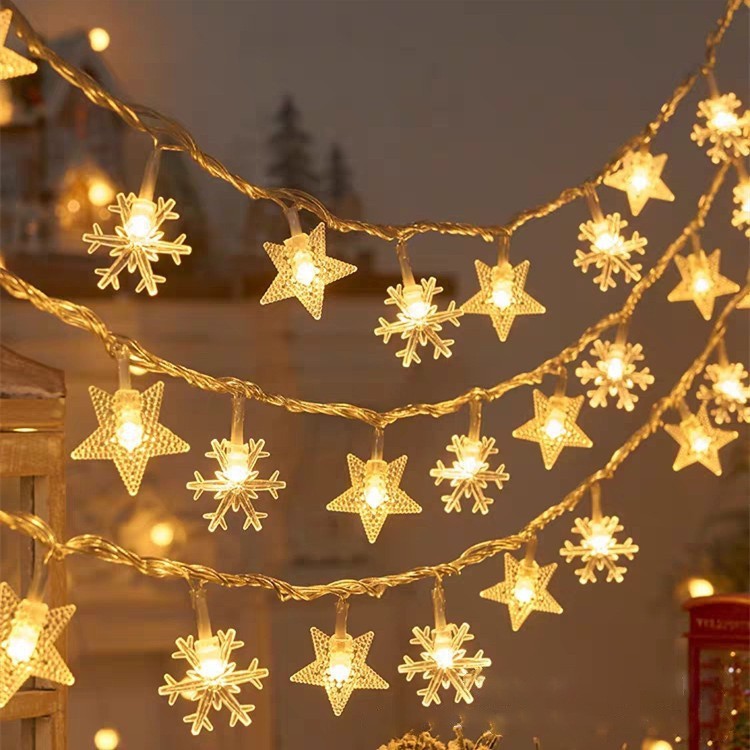 LED Elk Snowflake Lights