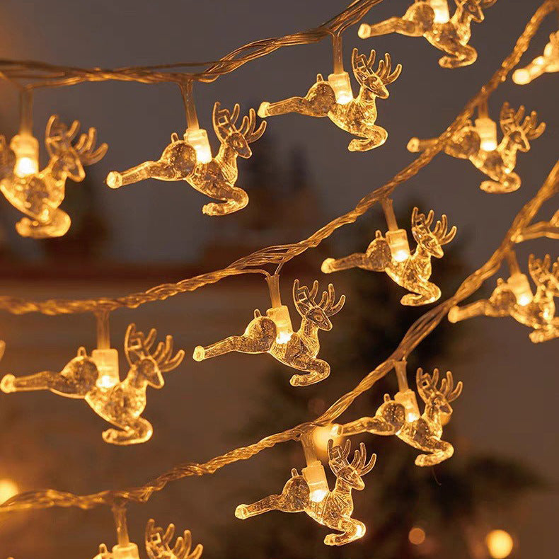 LED Elk Snowflake Lights